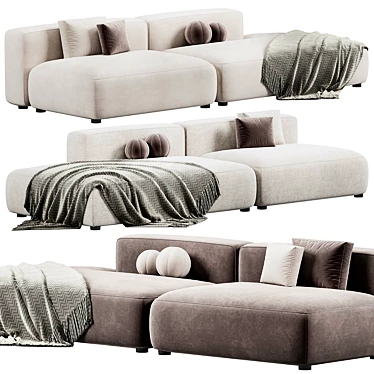 Tamamm Stone Modular Sofa Kit 3D model image 1 