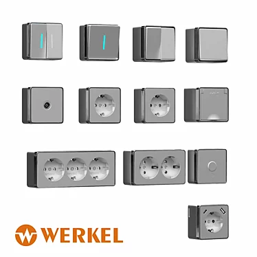 OM Surface-mounted sockets and switches Gallant Werkel (Silver)