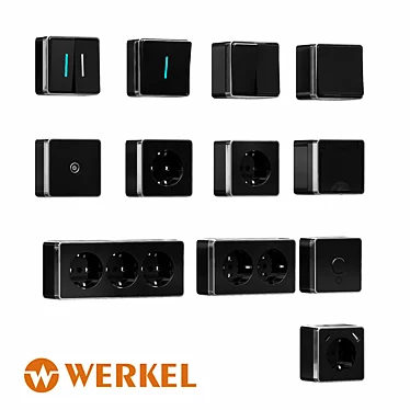 Gallant Werkel Black Chrome Switches 3D model image 1 