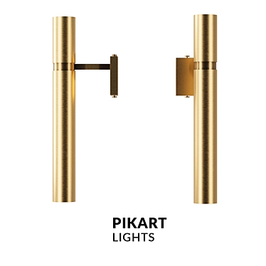 Tube Brass Wall Sconce 3423 3D model image 1 