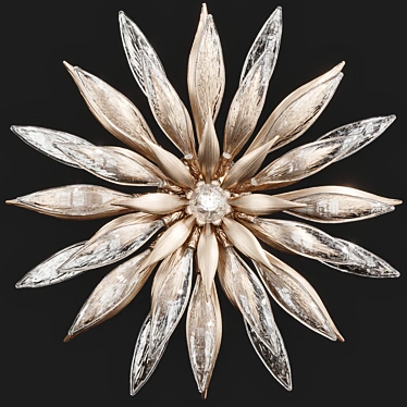 Hana Dandelion Flower Wall Sconce 3D model image 1 