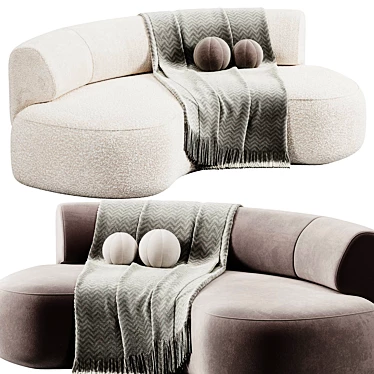 Contemporary LEK Sofa by Delcourt 3D model image 1 