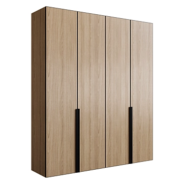 Illuminated Modern Style Wardrobe 3D model image 1 