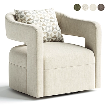 Elegant Moani Swivel Chair 3D model image 1 