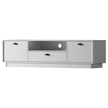 Modern White TV Stand Furniture 3D model image 1 