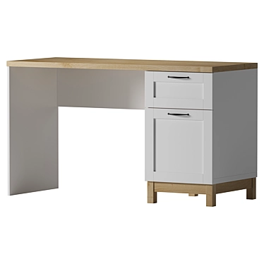 Ravenna Writing Desk in Milk 3D model image 1 