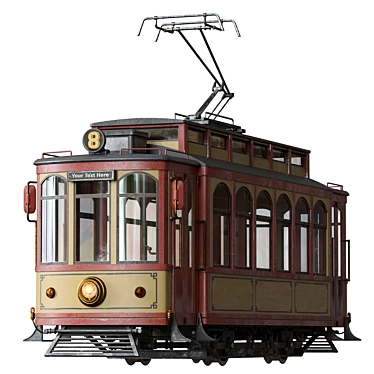 Vintage Tramway - Elegant Nostalgia 3D model image 1 