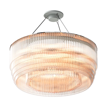 Modern Ring Chandelier Light Fixture 3D model image 1 