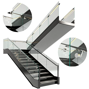 Modern Staircase Design No43 3D model image 1 