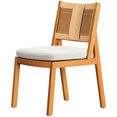 Roc Teak And Rattan Outdoor Dining Chair