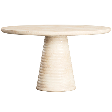 Sculptural Travertine Dining Table 54 3D model image 1 