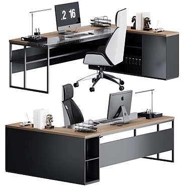 Modern Office Furniture Set 3D model image 1 