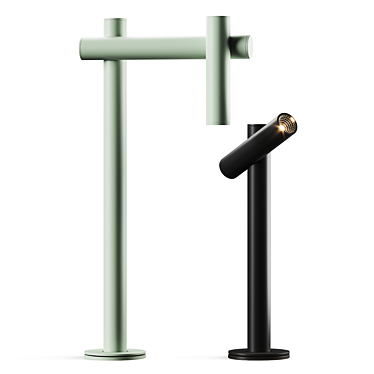 Modern Outdoor Floor Lamp Trio 3D model image 1 