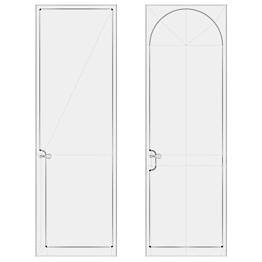 Sleek and Modern Volhovec Doors 3D model image 1 