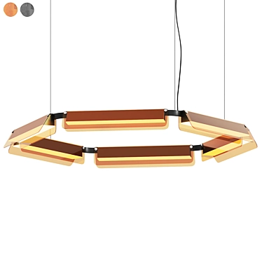  Adjustable Pendant Light with Cords 3D model image 1 