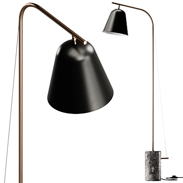 NORR11 Line Aluminum Floor Lamp 3D model image 1 