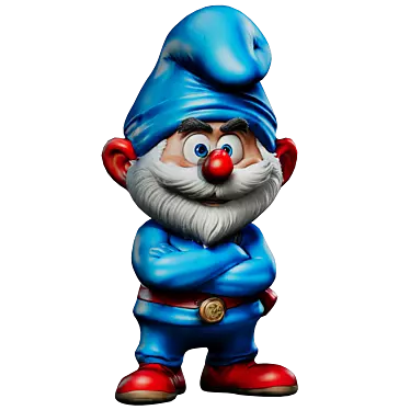 Papa Smurf Figurine 2021 3D model image 1 