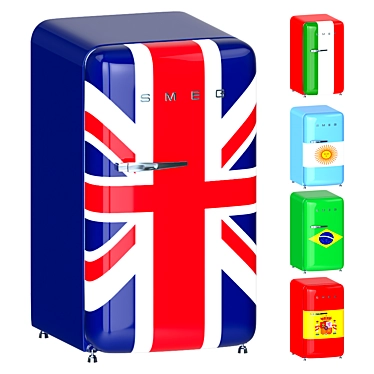 Retro Style Smeg-02 Fridge 3D model image 1 