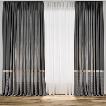 Premium Curtain Model Collection 3D model image 1 