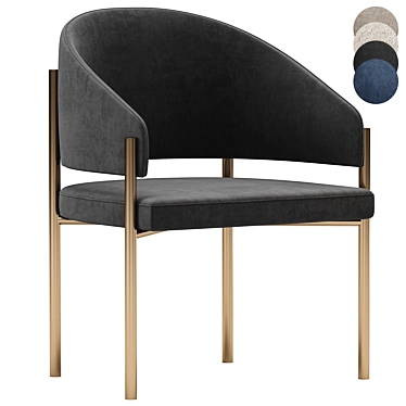 Modern Chic Solana Dining Chair 3D model image 1 