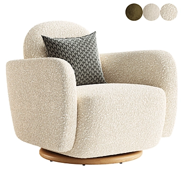 Modern Enya Swivel Chair 3D model image 1 