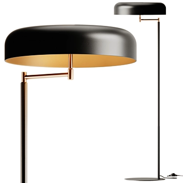 Robin Rea Adjustable Metal Floor Lamp 3D model image 1 