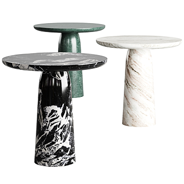 Marble Veined Bistro Table 3D model image 1 