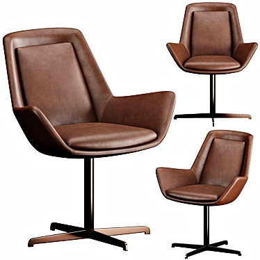 Sleek Bonaldo Newton Low Chair 3D model image 1 