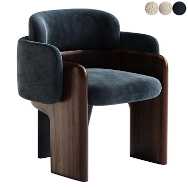 Sleek Quartet Chair Design 3D model image 1 