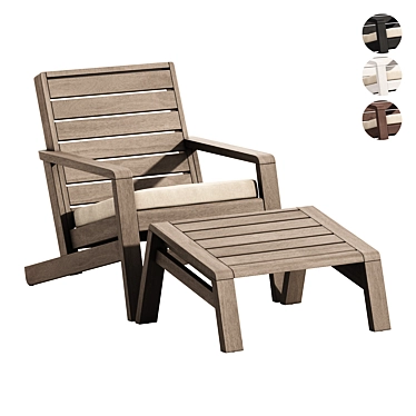 Ojai Solid Wood Adirondack Chair, Ojai Outdoor Ottoman