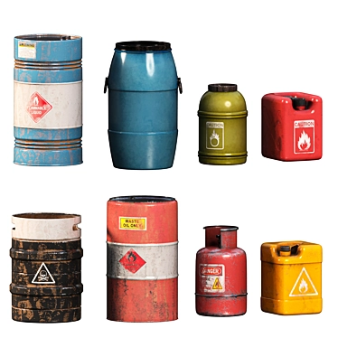 High-Quality 4K Textured Barrels 3D model image 1 