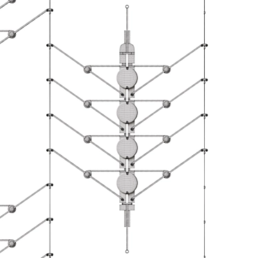 Modern Modular VVV 6-9 Shelf 3D model image 1 