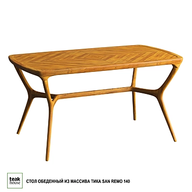 Teak House Dining Table 140 3D model image 1 