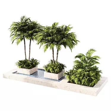 Outdoor Garden With Pool Set.90