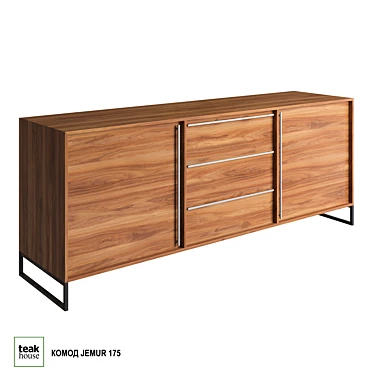 JEMUR 175 Teak Wood Dresser 3D model image 1 