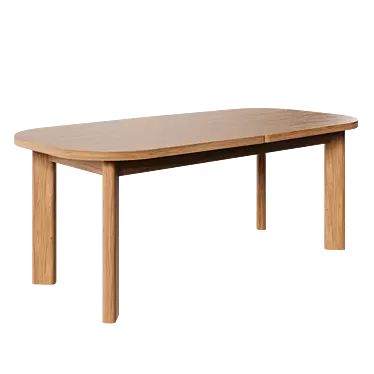 Extendable Oak Dining Table Corona 3D model image 1 