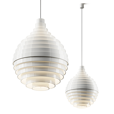 Sleek Zero Pxl Pendant Lamp 3D model image 1 