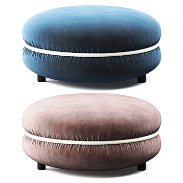 Elegant Macaron Pouf by Innova 3D model image 1 