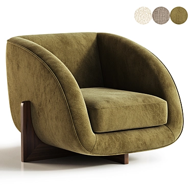 Contemporary Moriah Chair: Torrance Rock 3D model image 1 