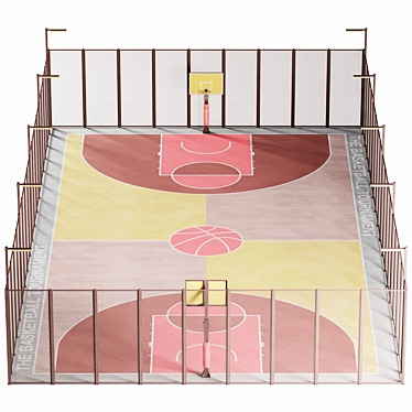 Ultimate Street Basketball Court 3D model image 1 