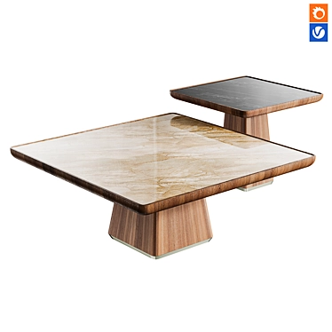 BILLY Coffee Tables Set 3D model image 1 