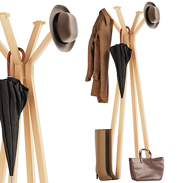 Como Coat Rack Stand 3D model image 1 