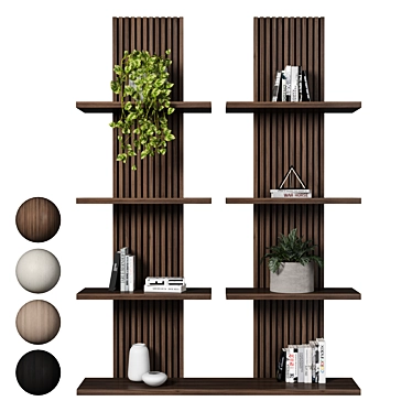 Modern Modular Display Shelf 3D model image 1 