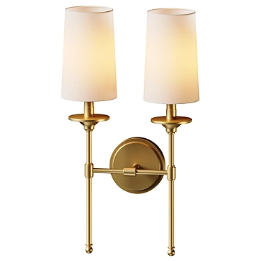 Elegant Jones 2-Light Sconce 3D model image 1 