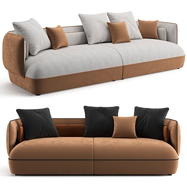 Trussardi Nebula Sofa 254 cm 3D model image 1 