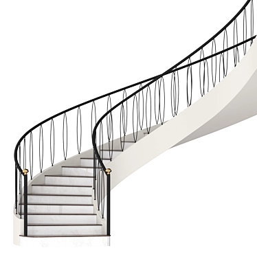 22 Step Staircase Solution 3D model image 1 