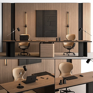 Executive Manager Desk - Office Furniture 3D model image 1 