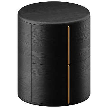 Modern Round Black Coffee Table 3D model image 1 