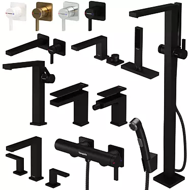 Modern TECTURIS Faucets Set 02 3D model image 1 