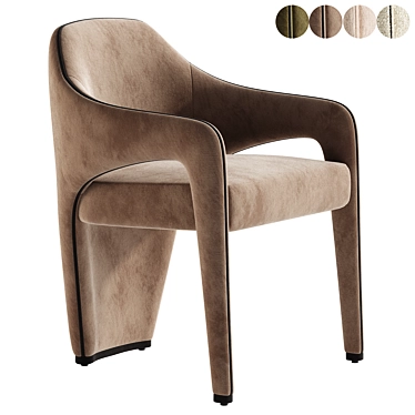  Stylish MARLON Dining Chair 3D model image 1 